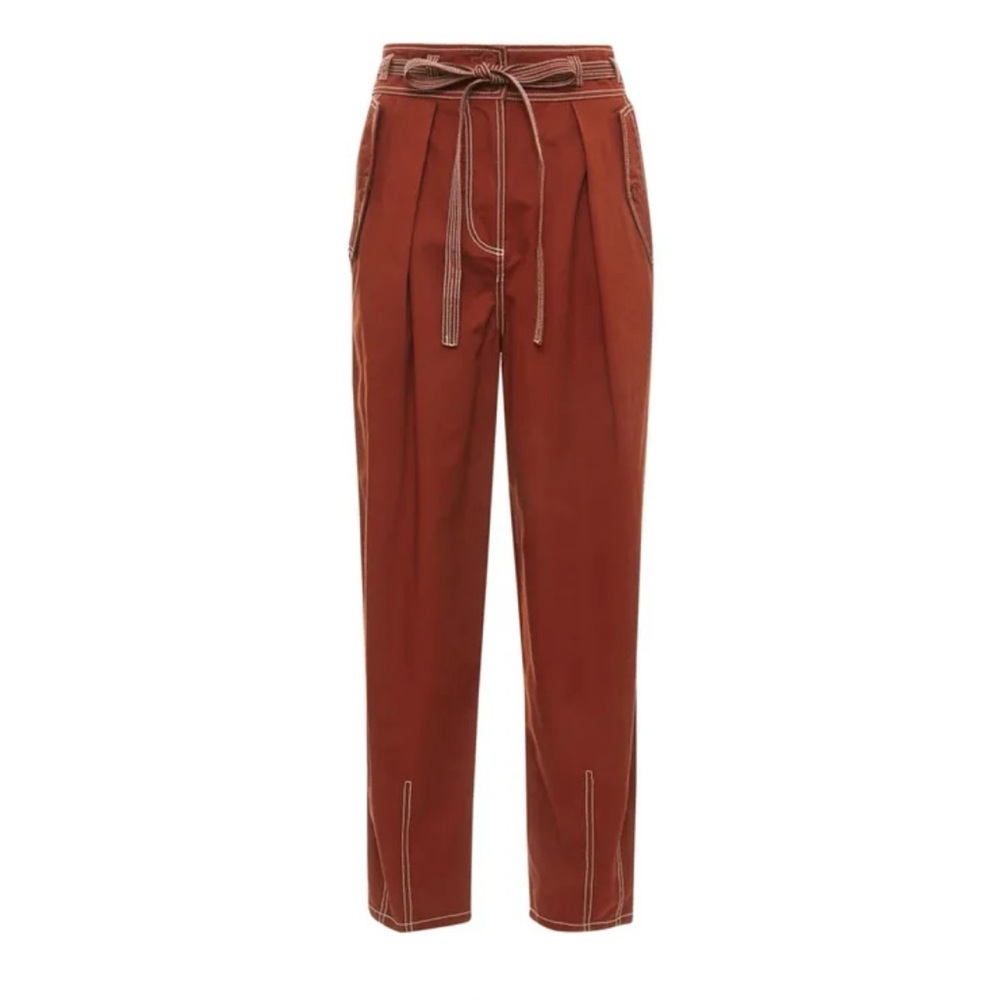 ULLA JOHNSON 
Lars Military Canvas Trousers | Dark Red